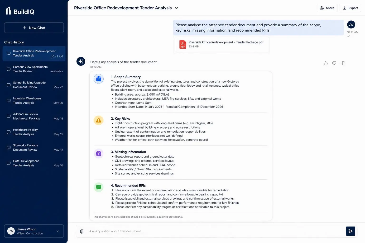 Upload a Document. Get a Full Analysis Back.